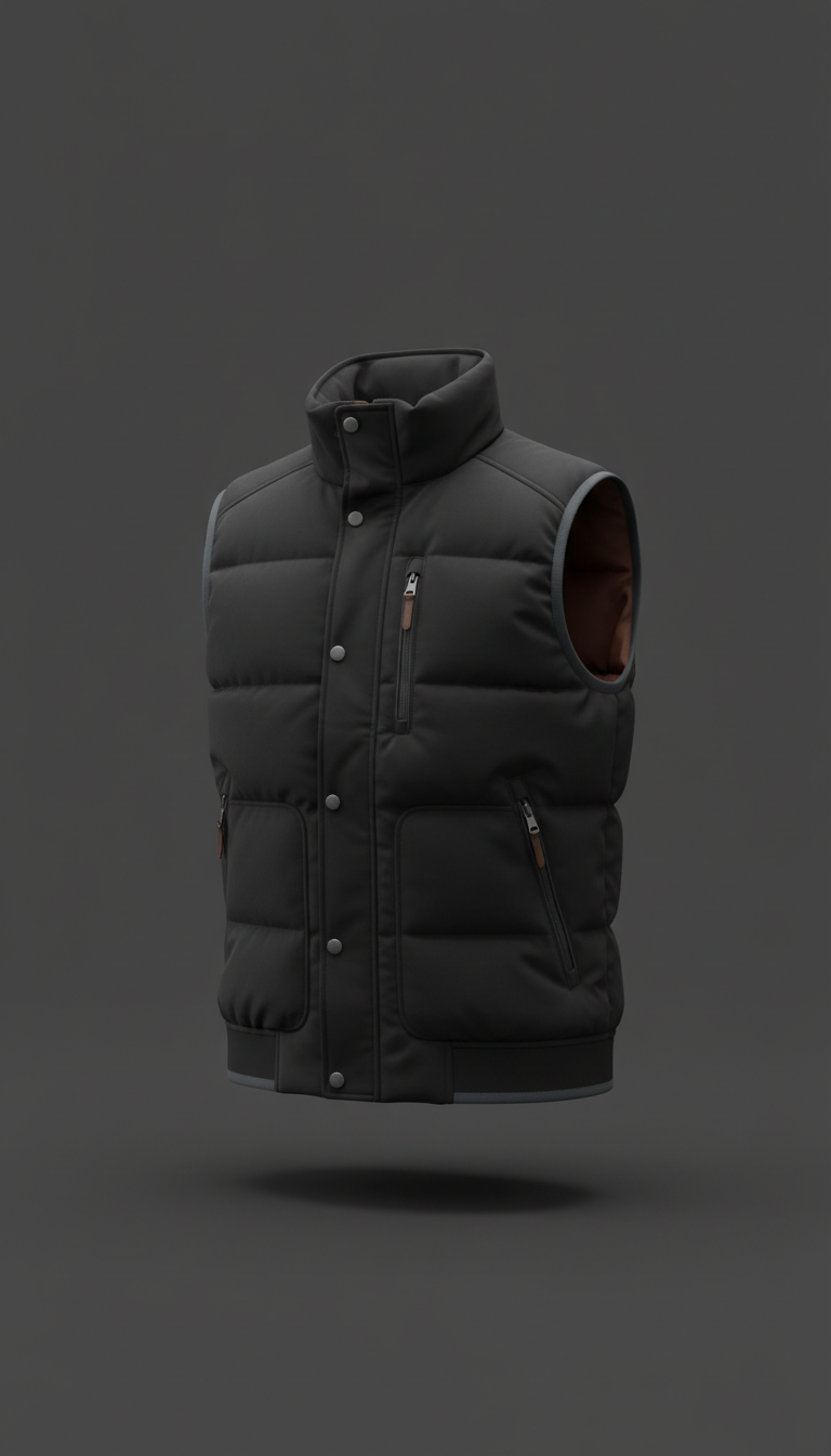 Matte Black Insulated Alpine Vest