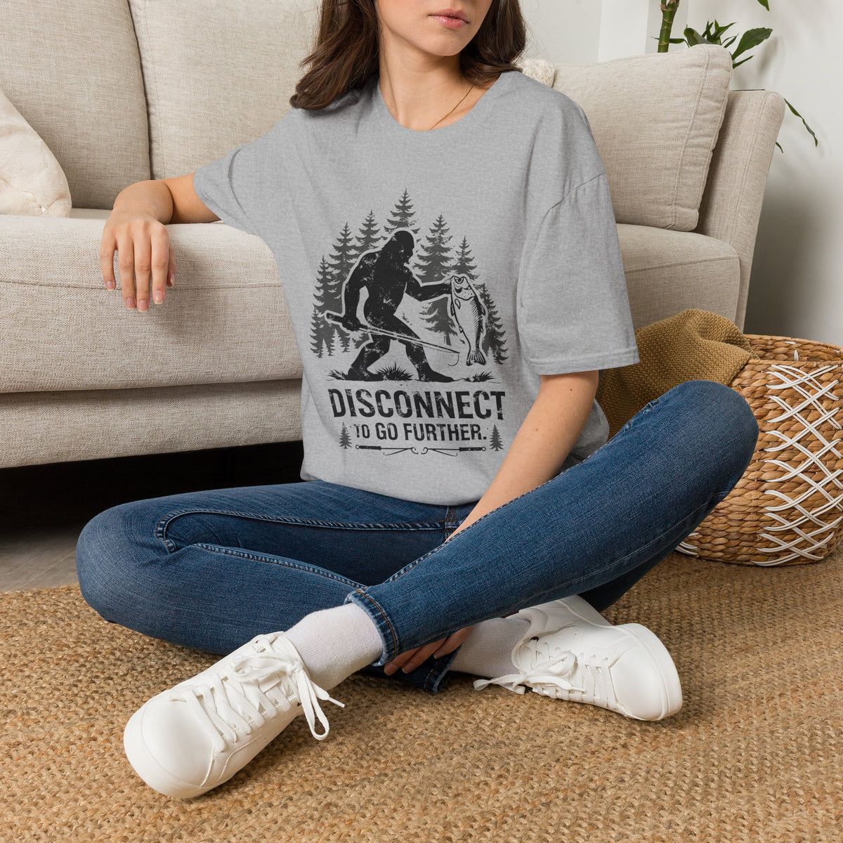 Bigfoot Fishing T-Shirt T-Shirt