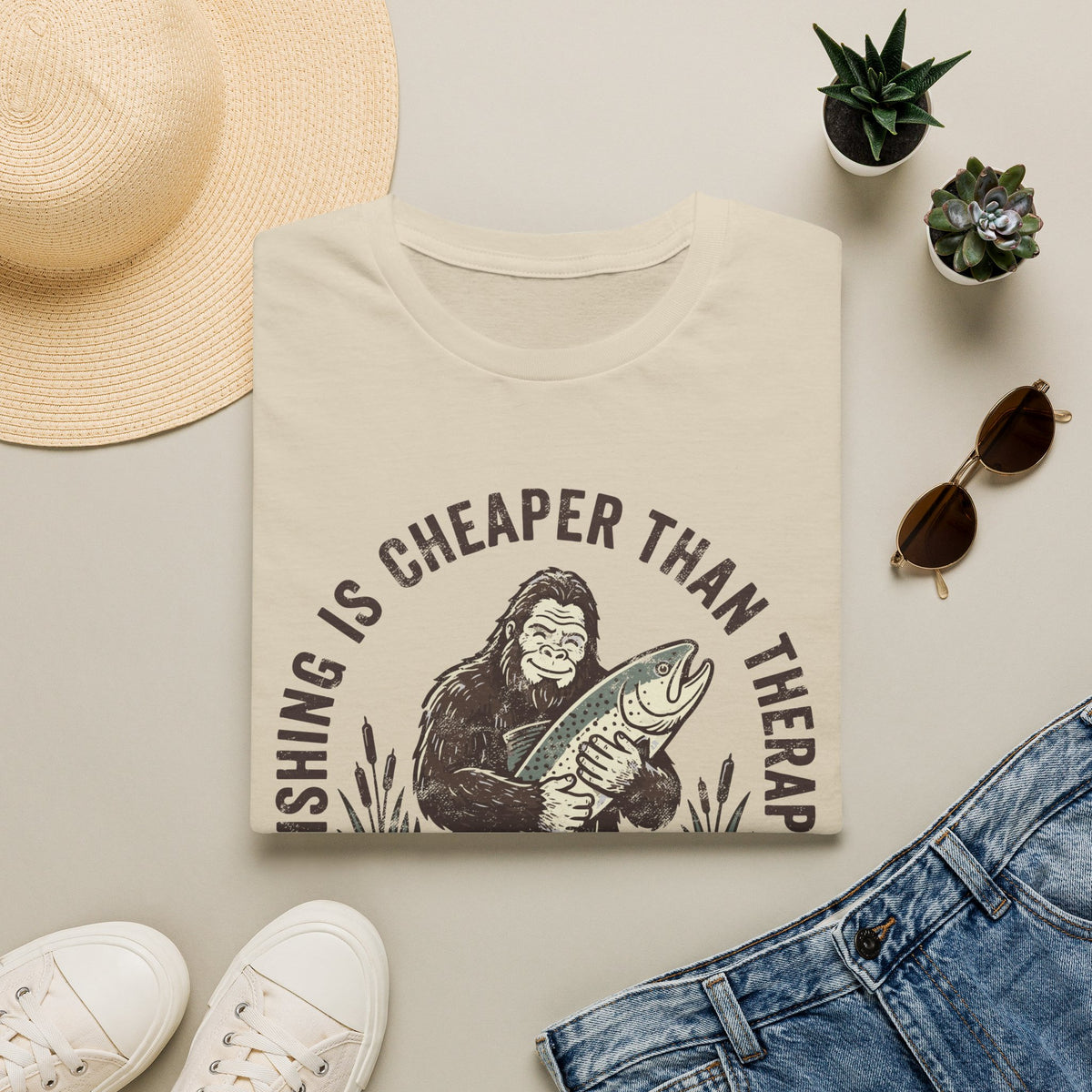 Fishing Is Cheaper Than Therapy T-Shirt