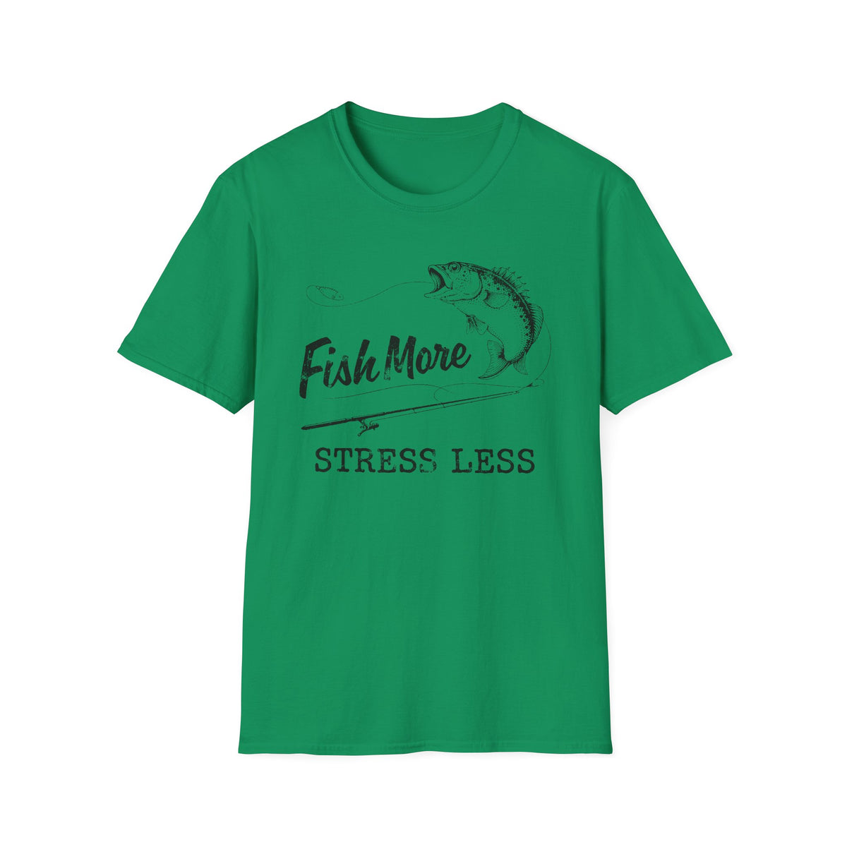 Fish More Stress Less T-Shirt