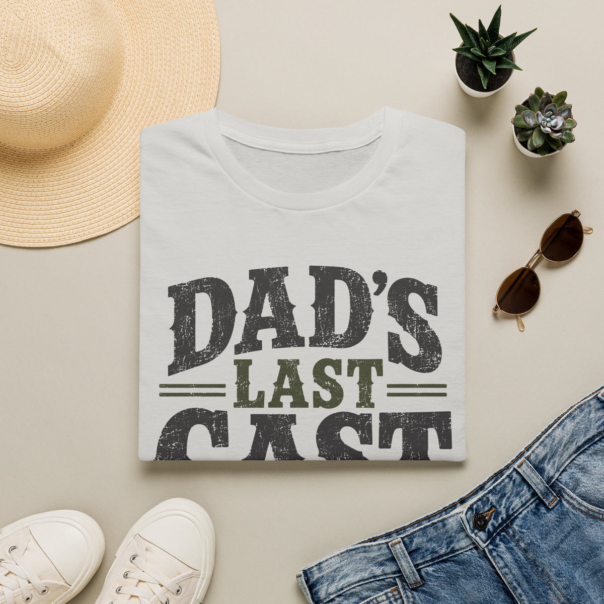 Dad's Last Cast Fishing T-Shirt