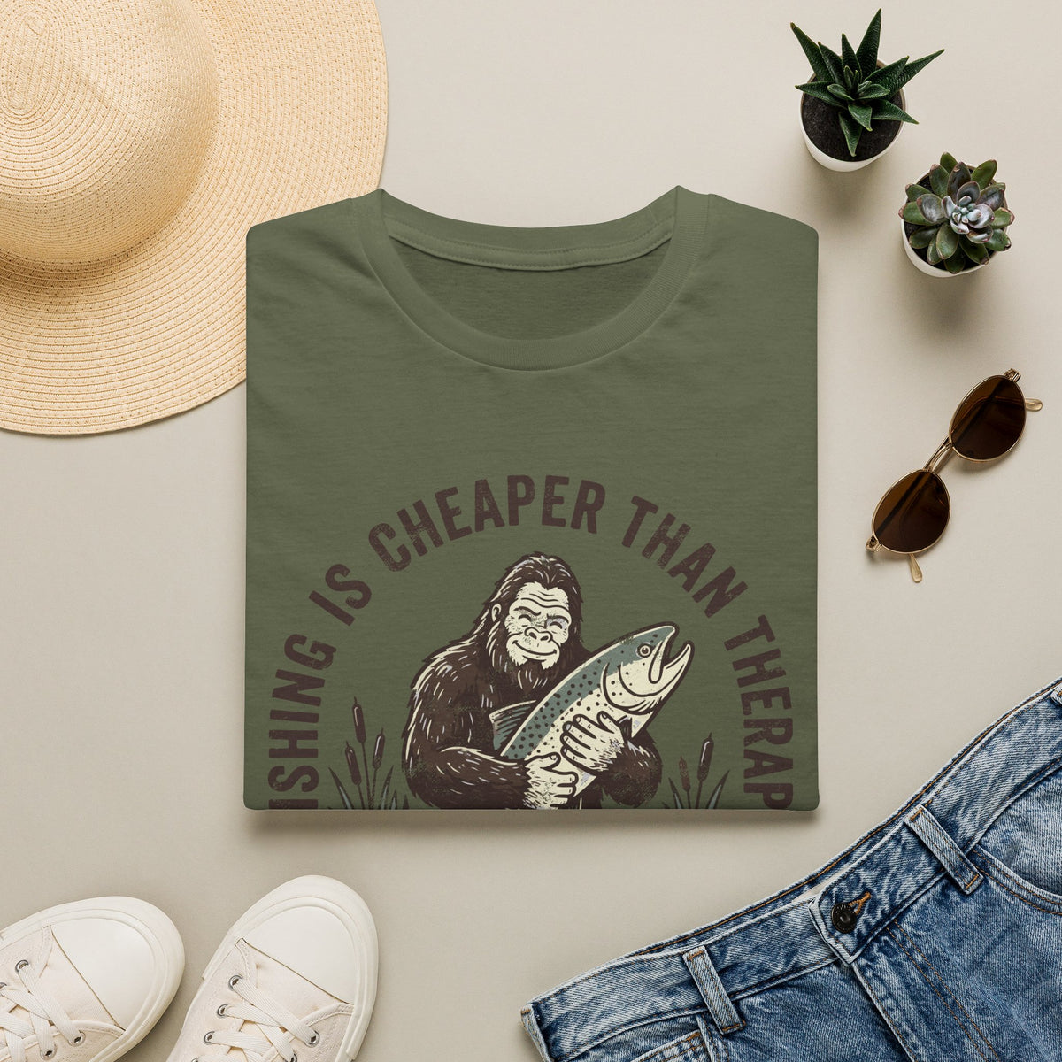 Fishing Is Cheaper Than Therapy T-Shirt