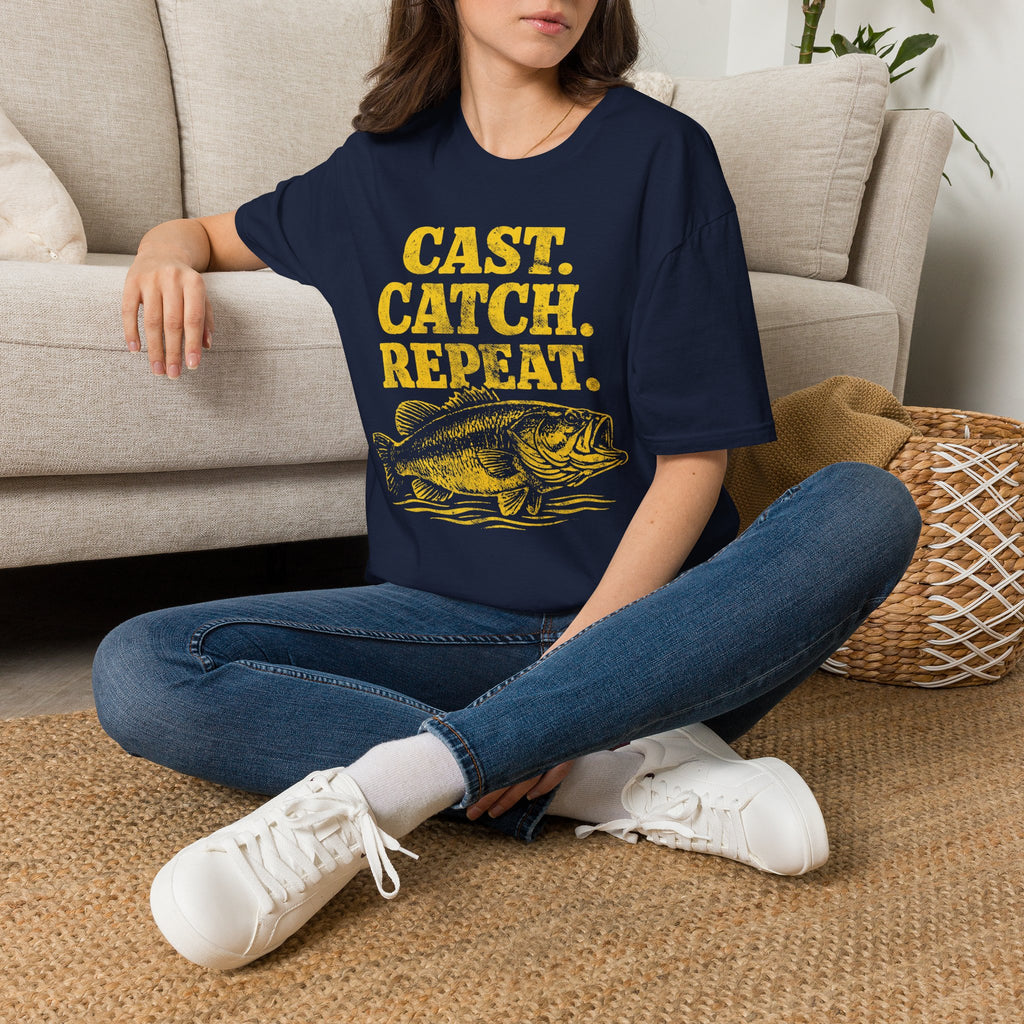Cast. Catch. Repeat. Fishing T-Shirt