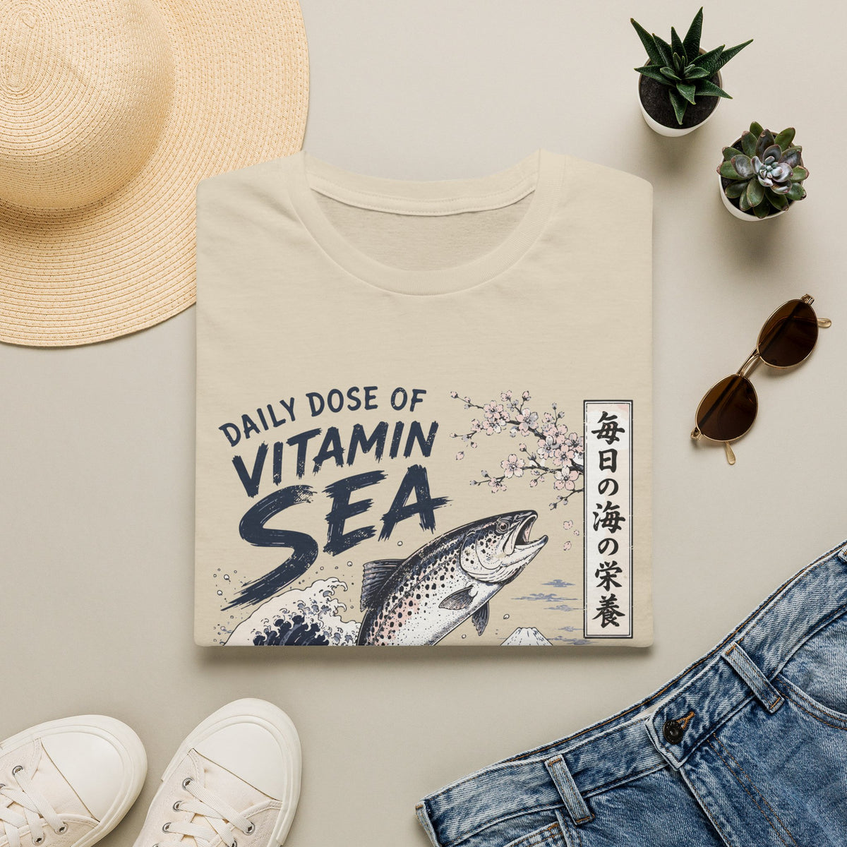 Vitamin Sea Japanese Wave Fish T-Shirt