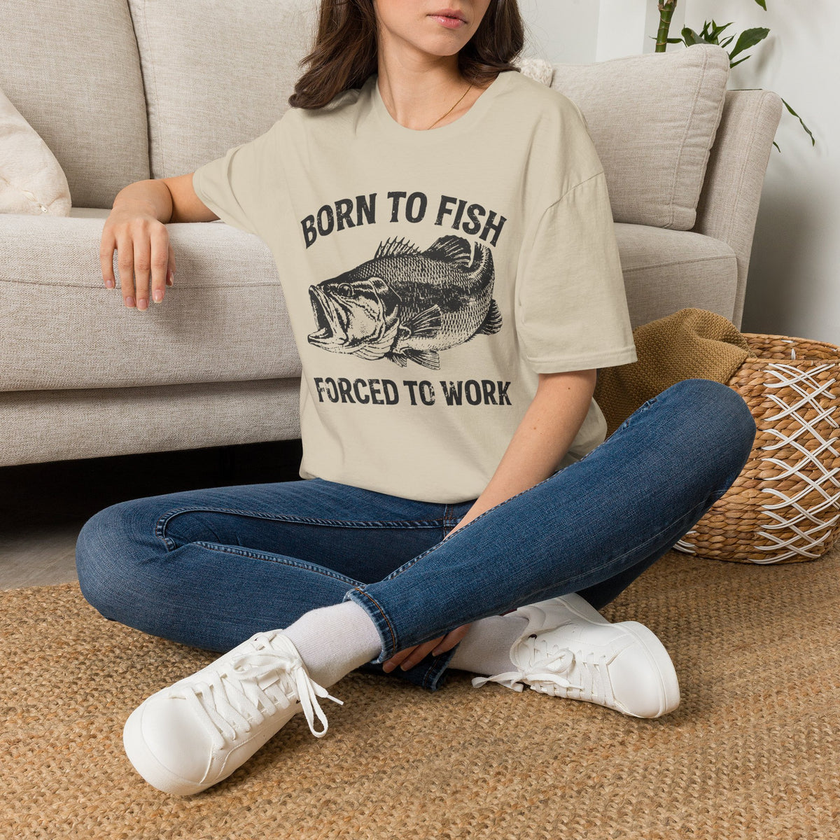 Born to Fish, Forced to Work T-Shirt