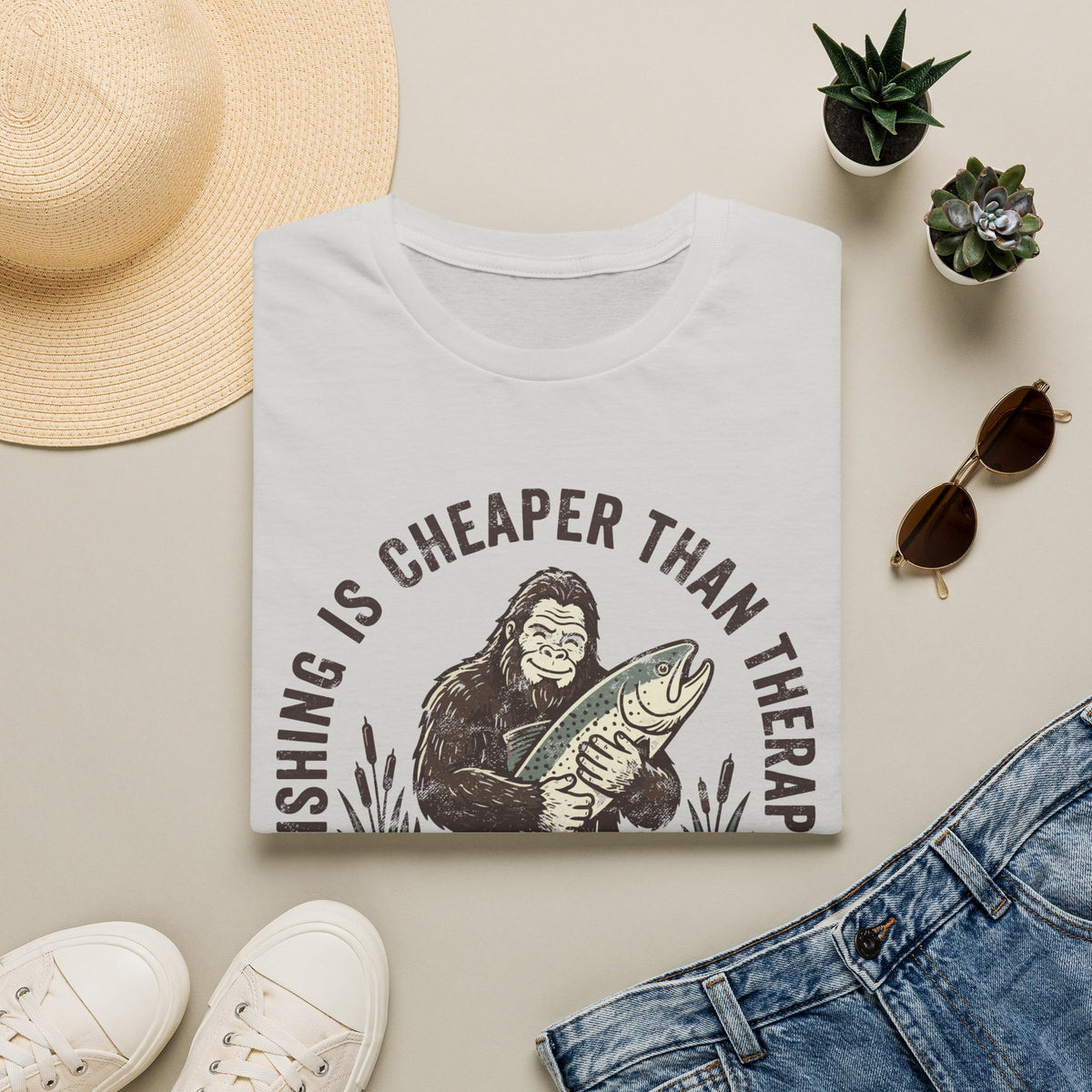 Fishing Is Cheaper Than Therapy T-Shirt