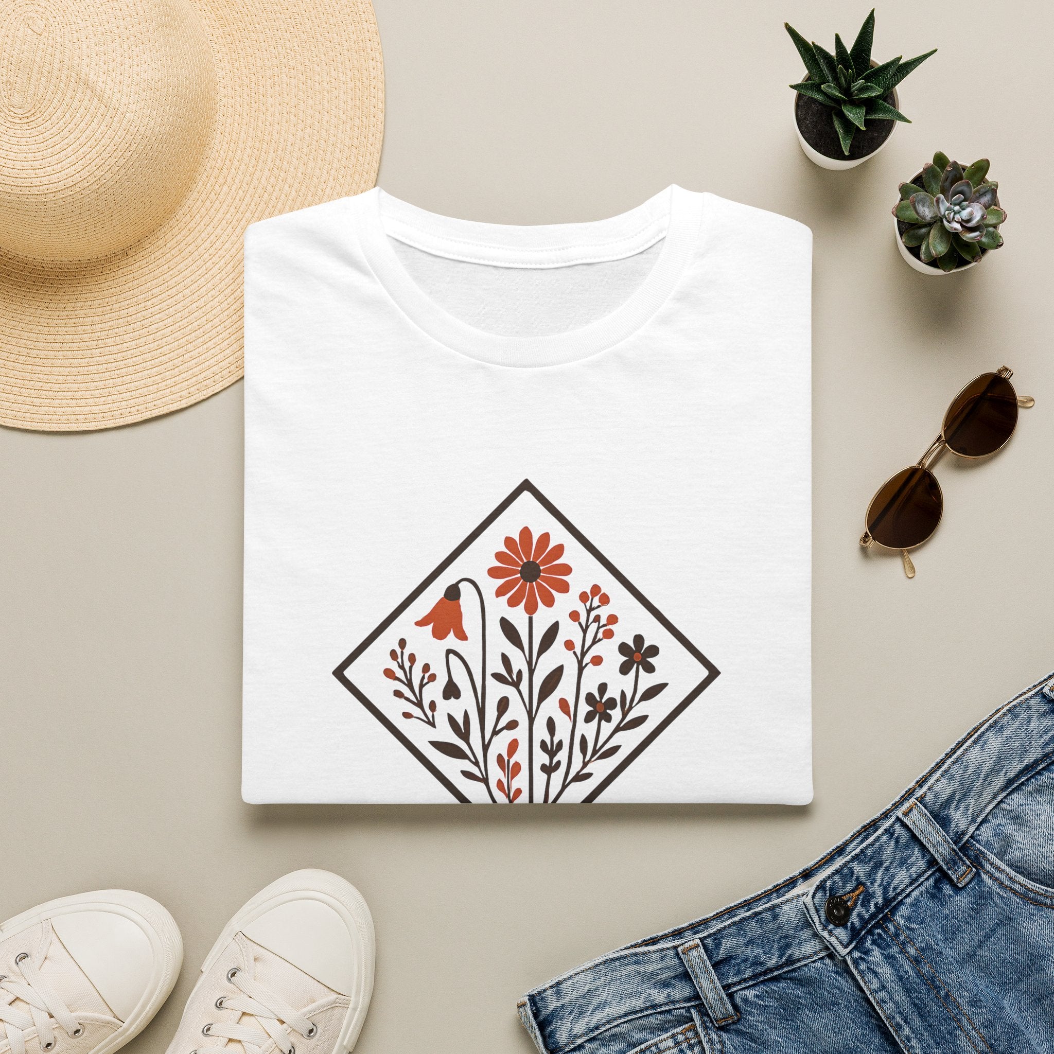 Floral Nature Artwork T-Shirt