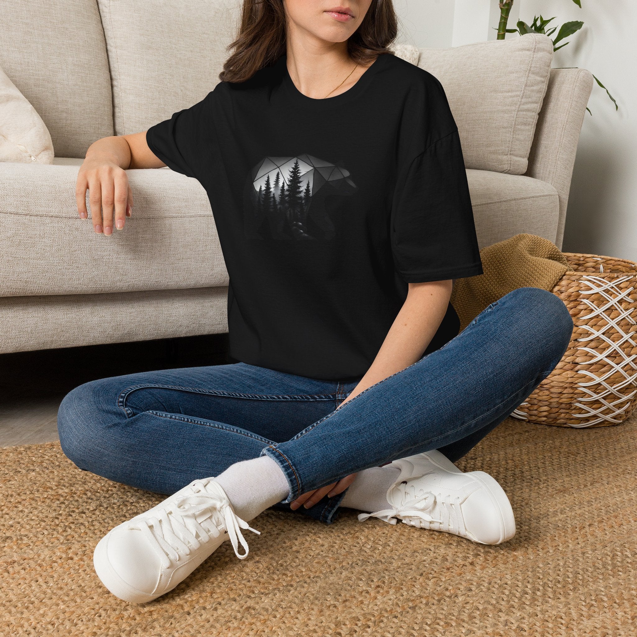 Geometric bear forest T-Shirt