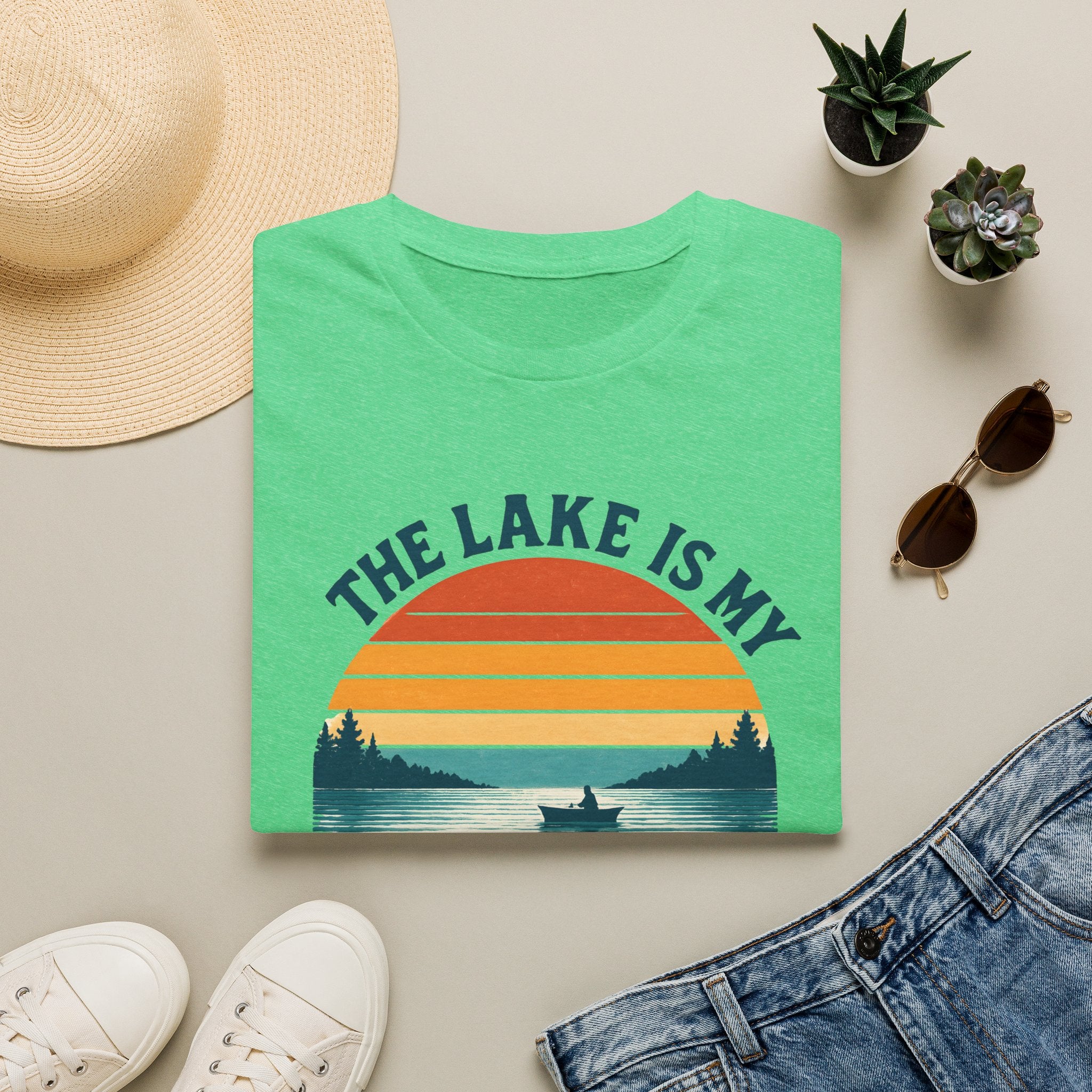 Lake Sunset Happy Place T-Shirt