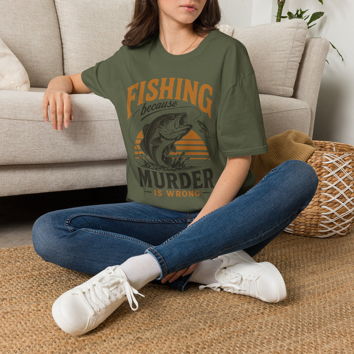 Fishing Because Murder Is Wrong T-Shirt