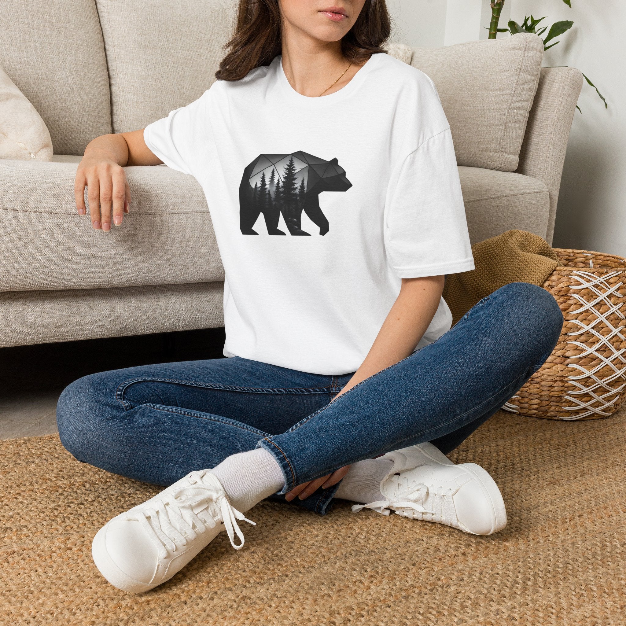 Geometric bear forest T-Shirt