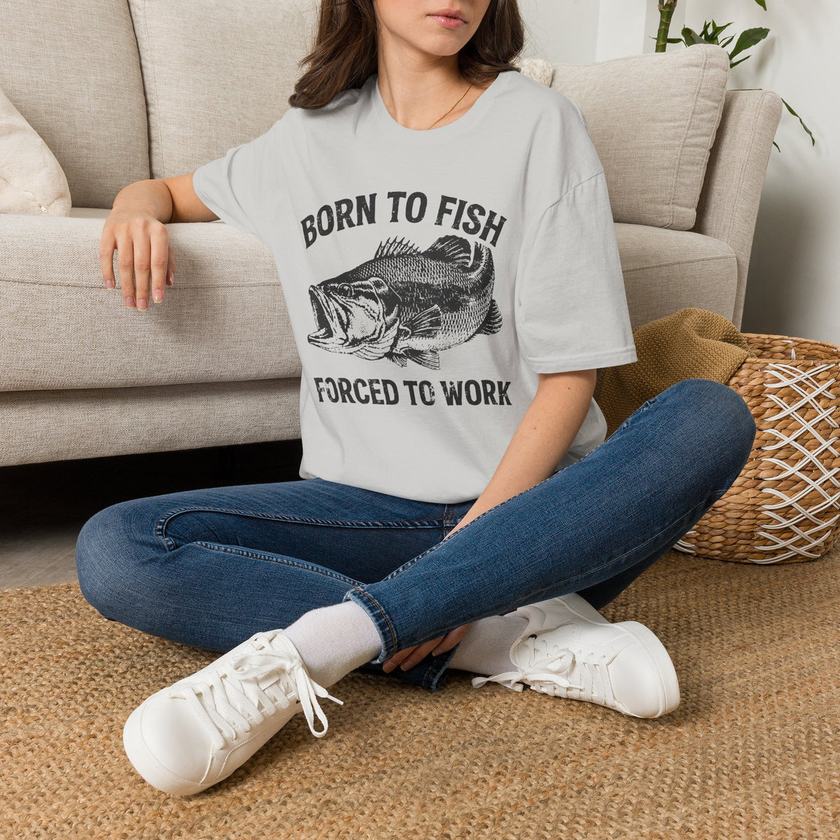 Born to Fish, Forced to Work T-Shirt