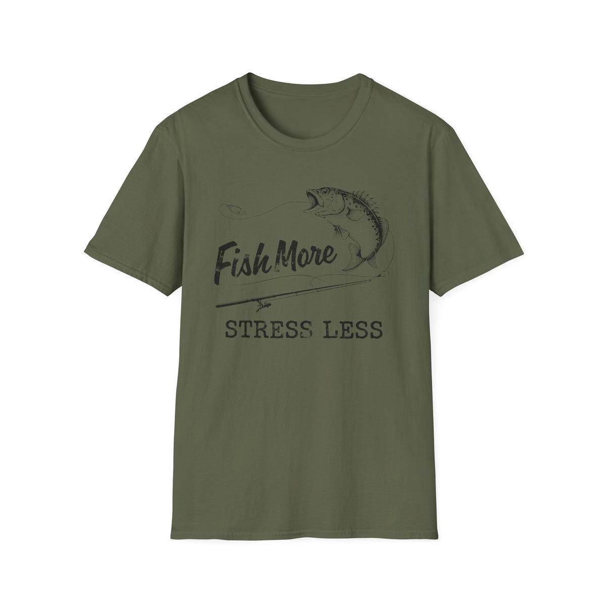 Fish More Stress Less T-Shirt