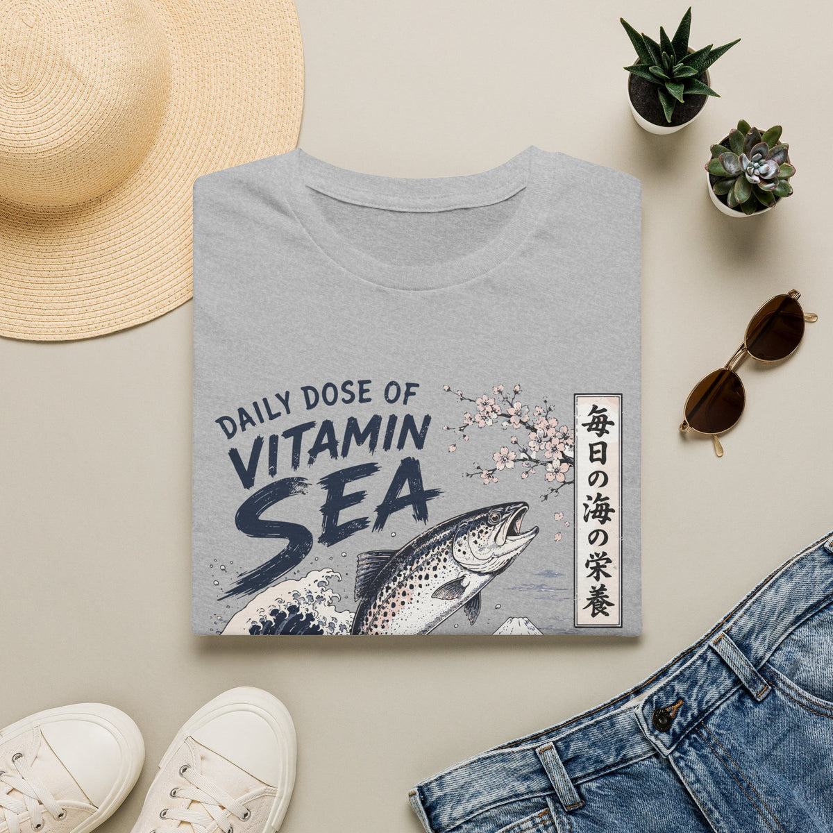 Vitamin Sea Japanese Wave Fish T-Shirt