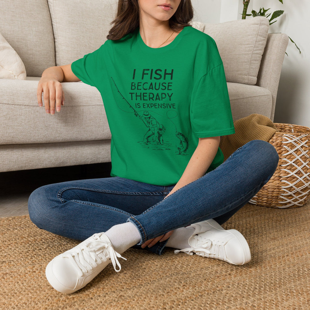 I Fish Because Therapy Is Expensive T-Shirt
