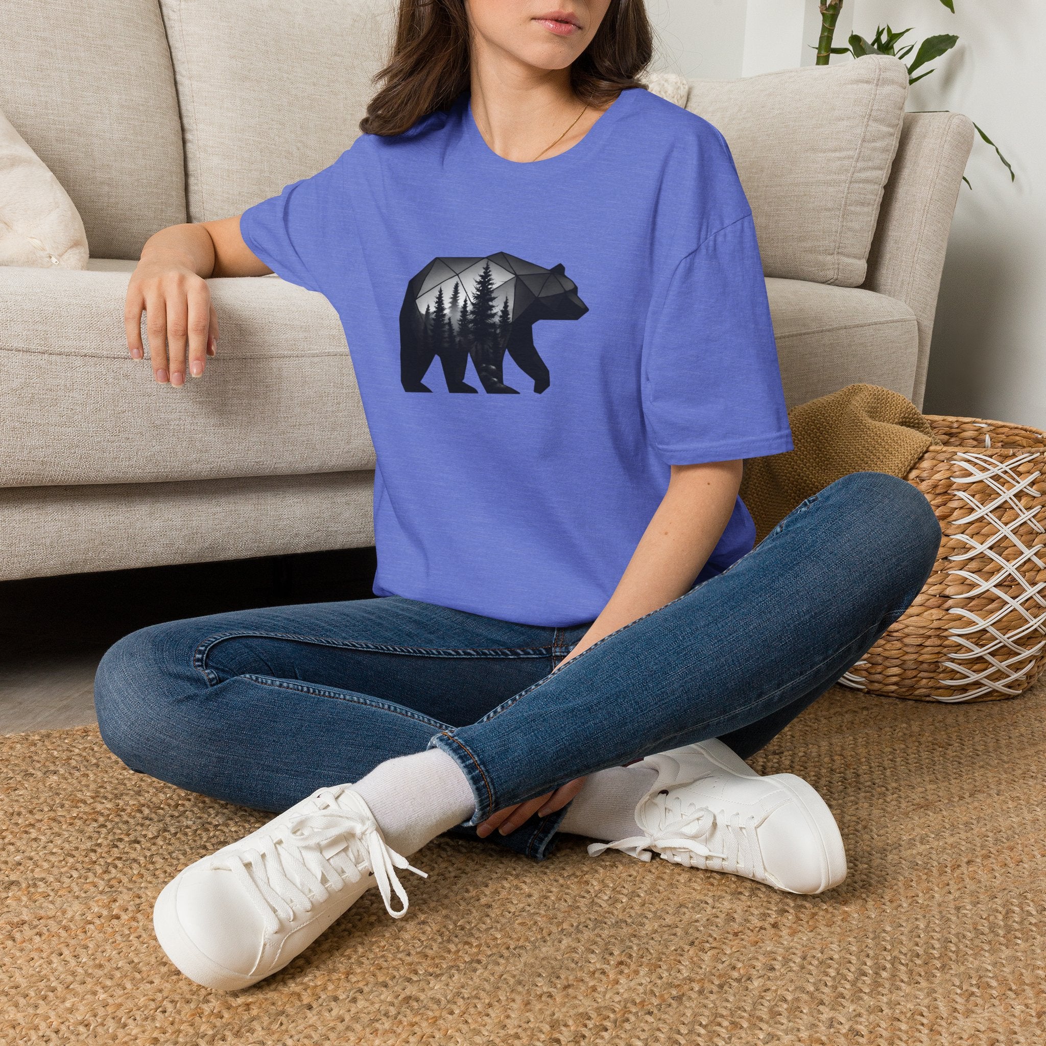 Geometric bear forest T-Shirt