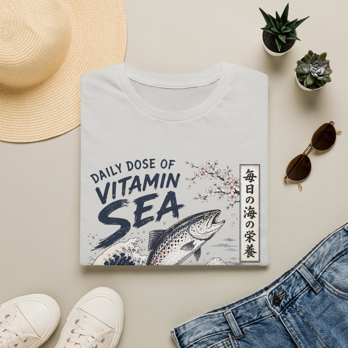 Vitamin Sea Japanese Wave Fish T-Shirt