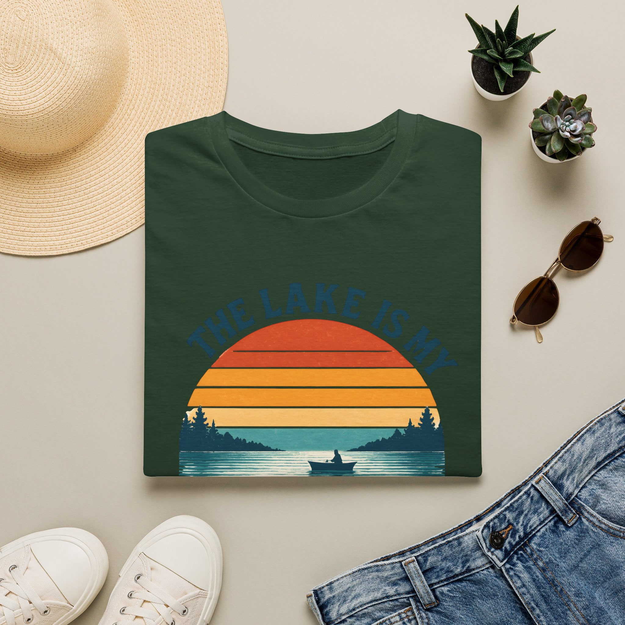 Lake Sunset Happy Place T-Shirt