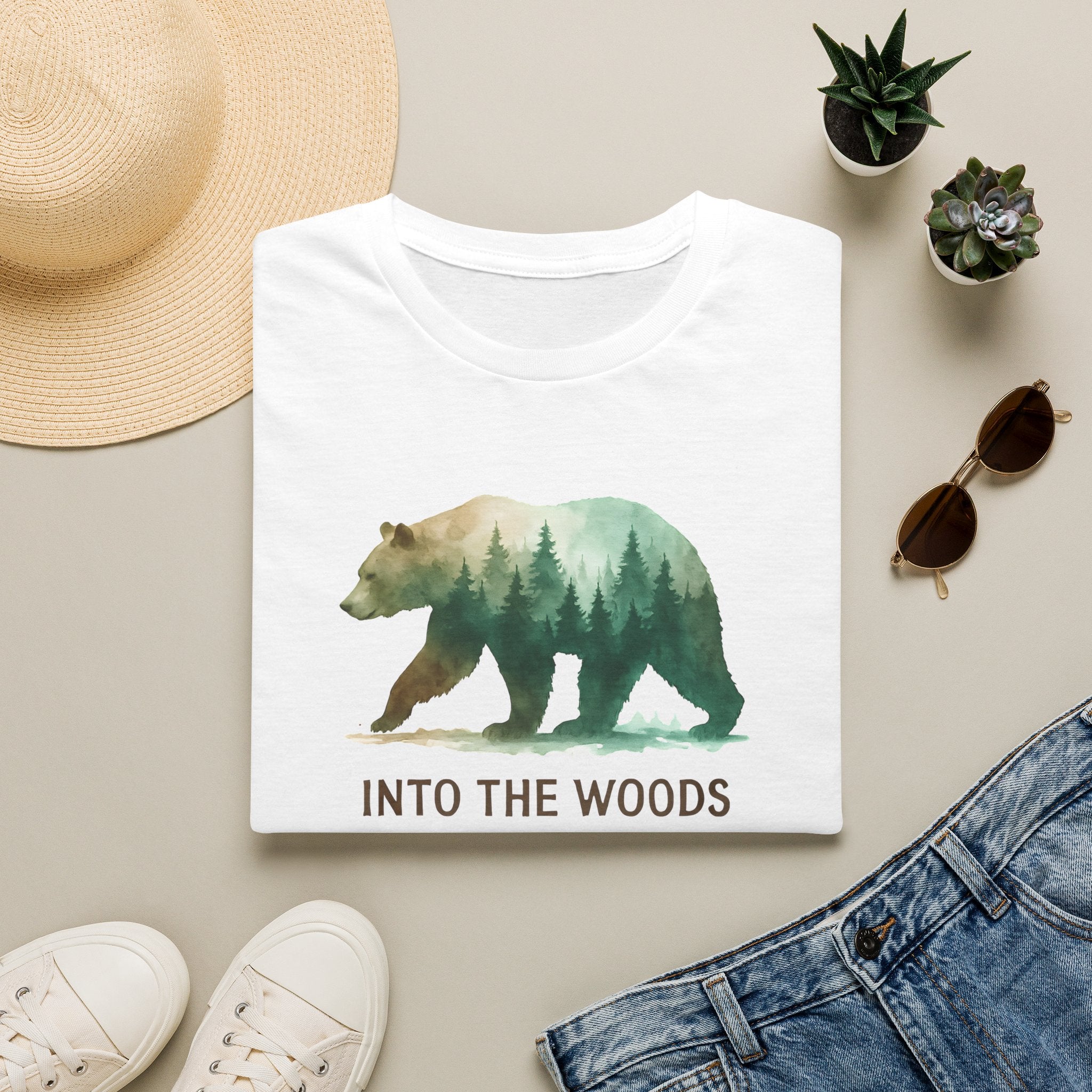 Forest Bear Silhouette T-Shirt
