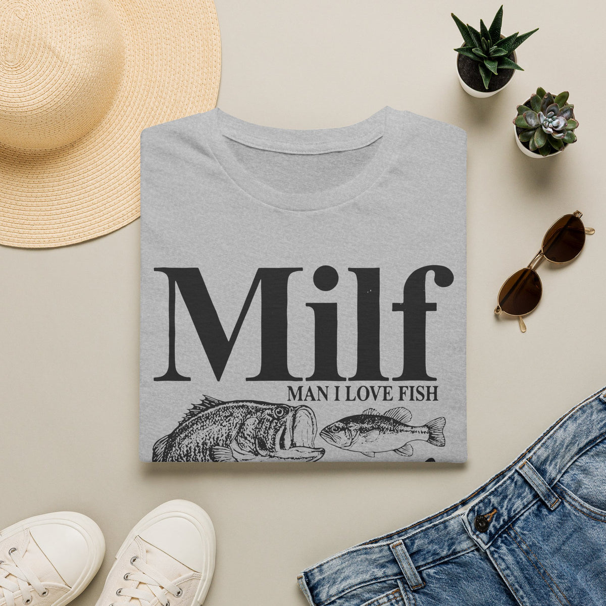 Milf "Man I Love Fish" T-Shirt