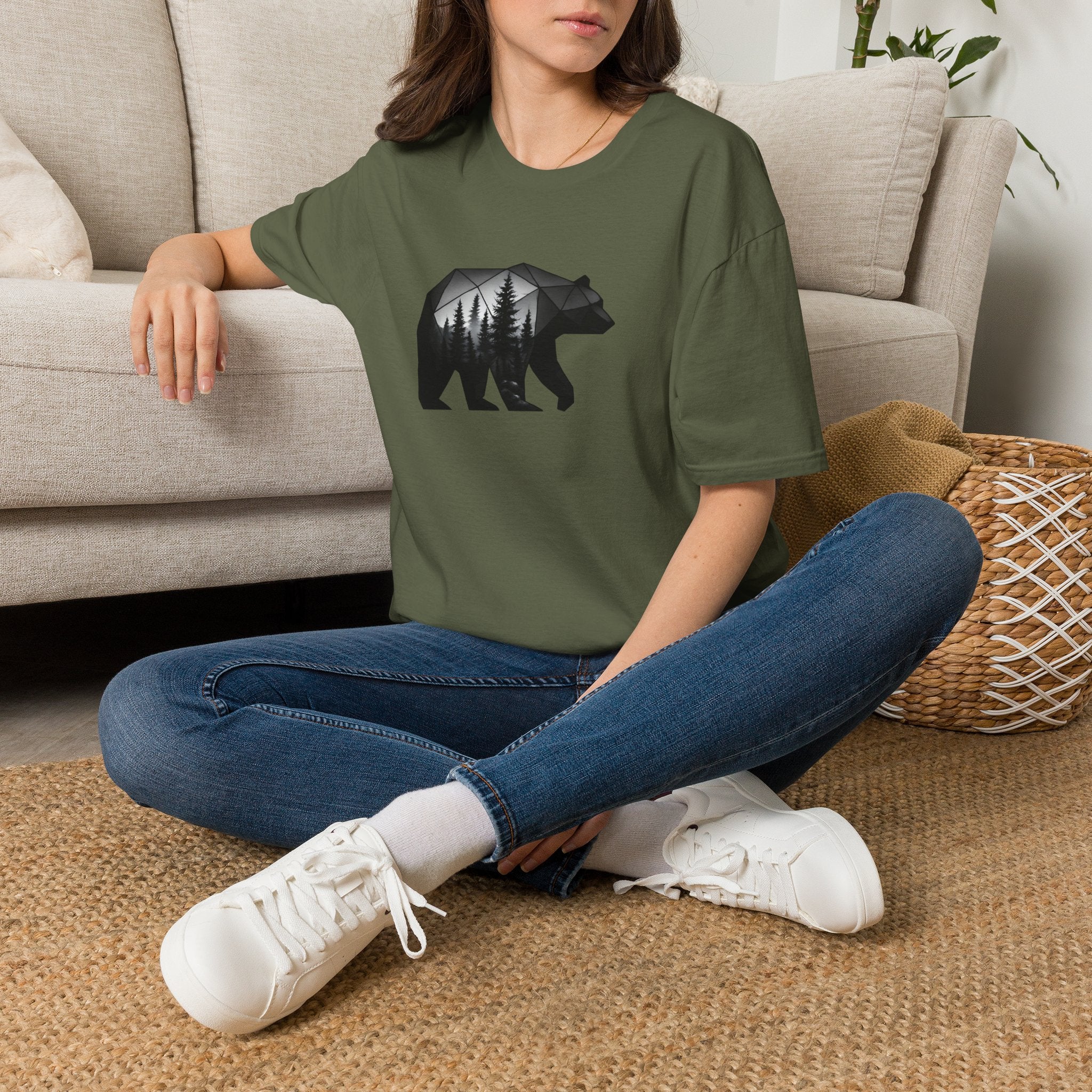 Geometric bear forest T-Shirt