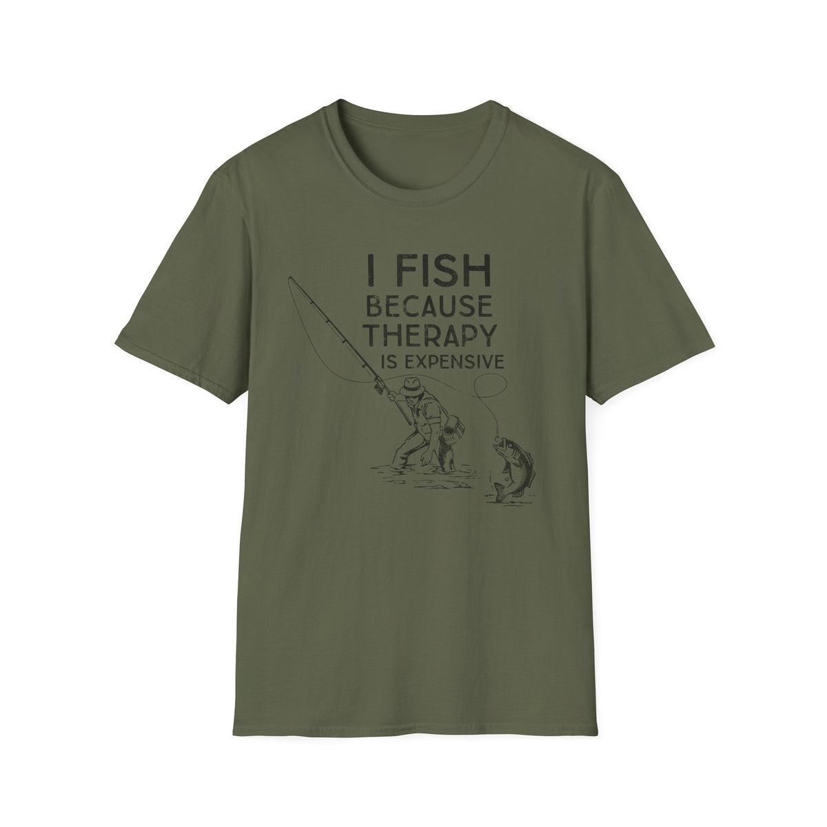 I Fish Because Therapy Is Expensive T-Shirt