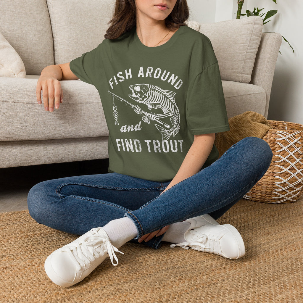 Skeleton Trout Fishing T-Shirt