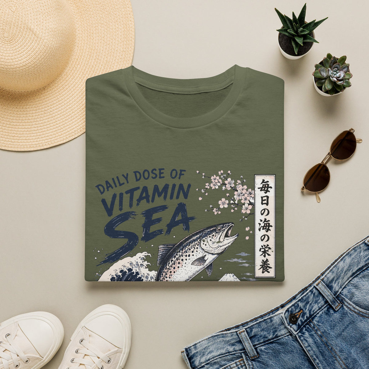 Vitamin Sea Japanese Wave Fish T-Shirt