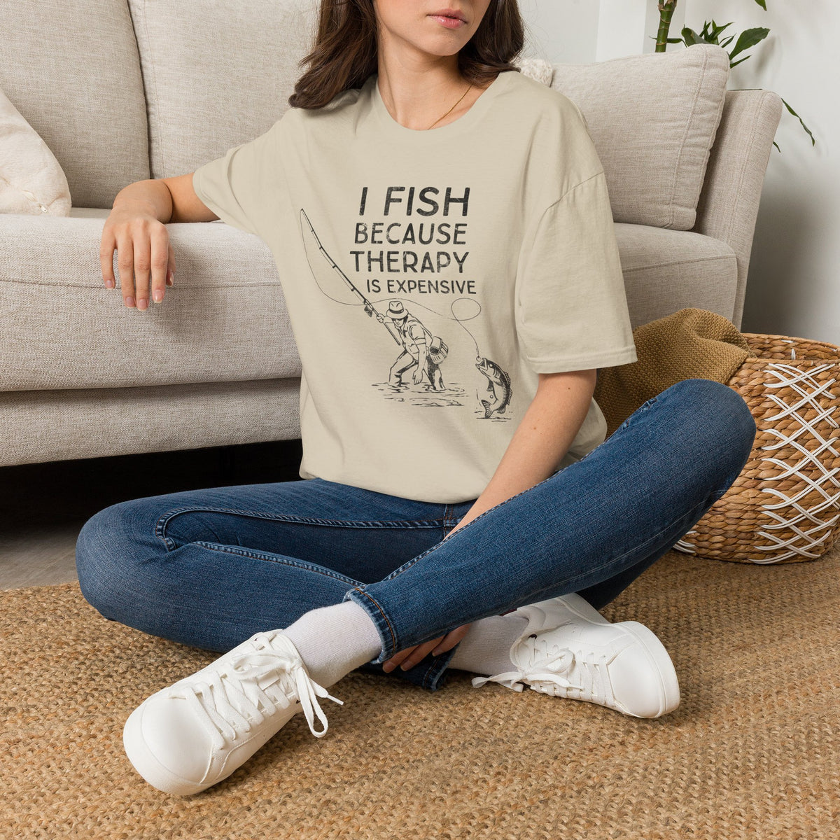 I Fish Because Therapy Is Expensive T-Shirt