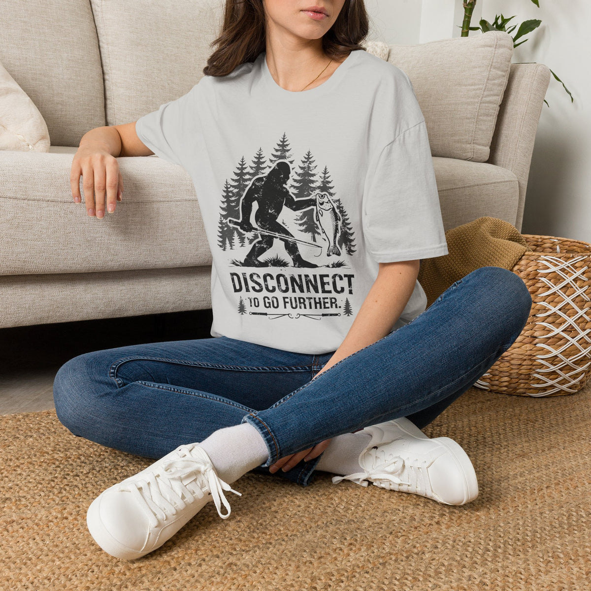 Bigfoot Fishing T-Shirt T-Shirt