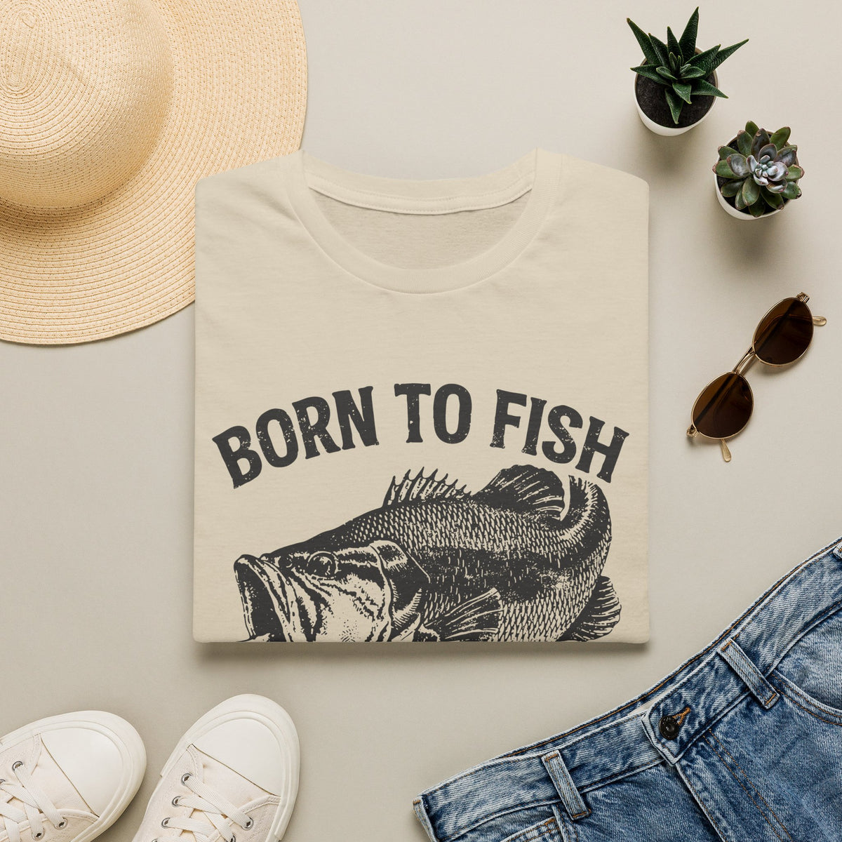 Born to Fish, Forced to Work T-Shirt