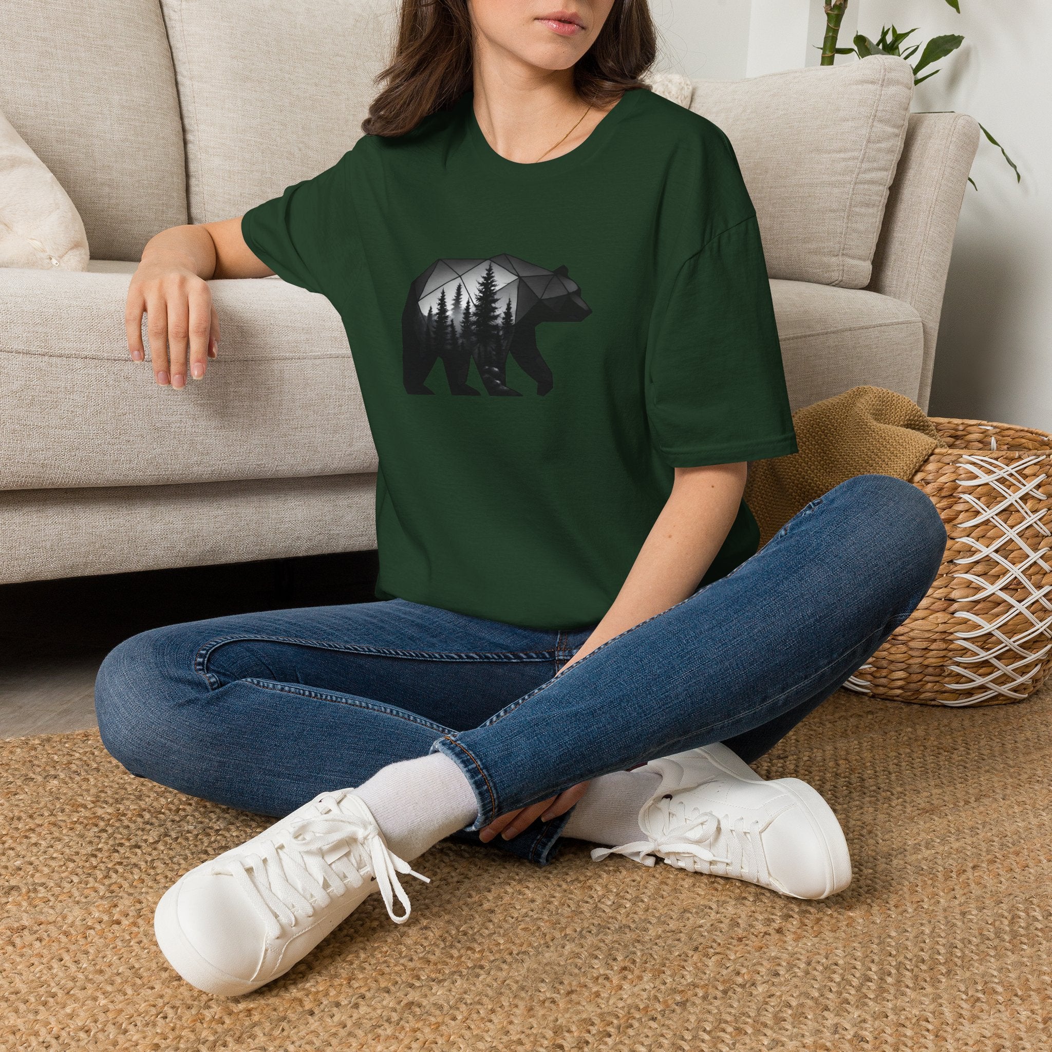 Geometric bear forest T-Shirt