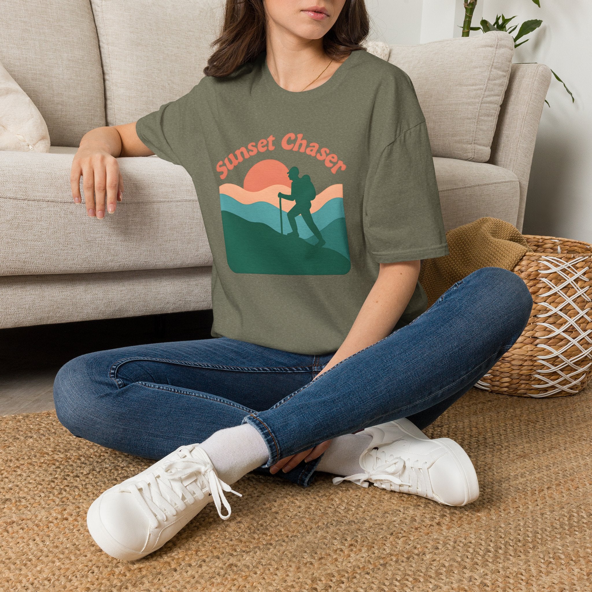 Hiker on Sunset Trail T-Shirt