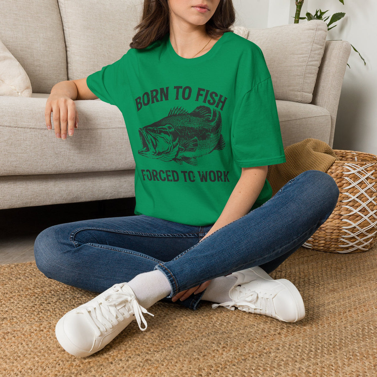 Born to Fish, Forced to Work T-Shirt