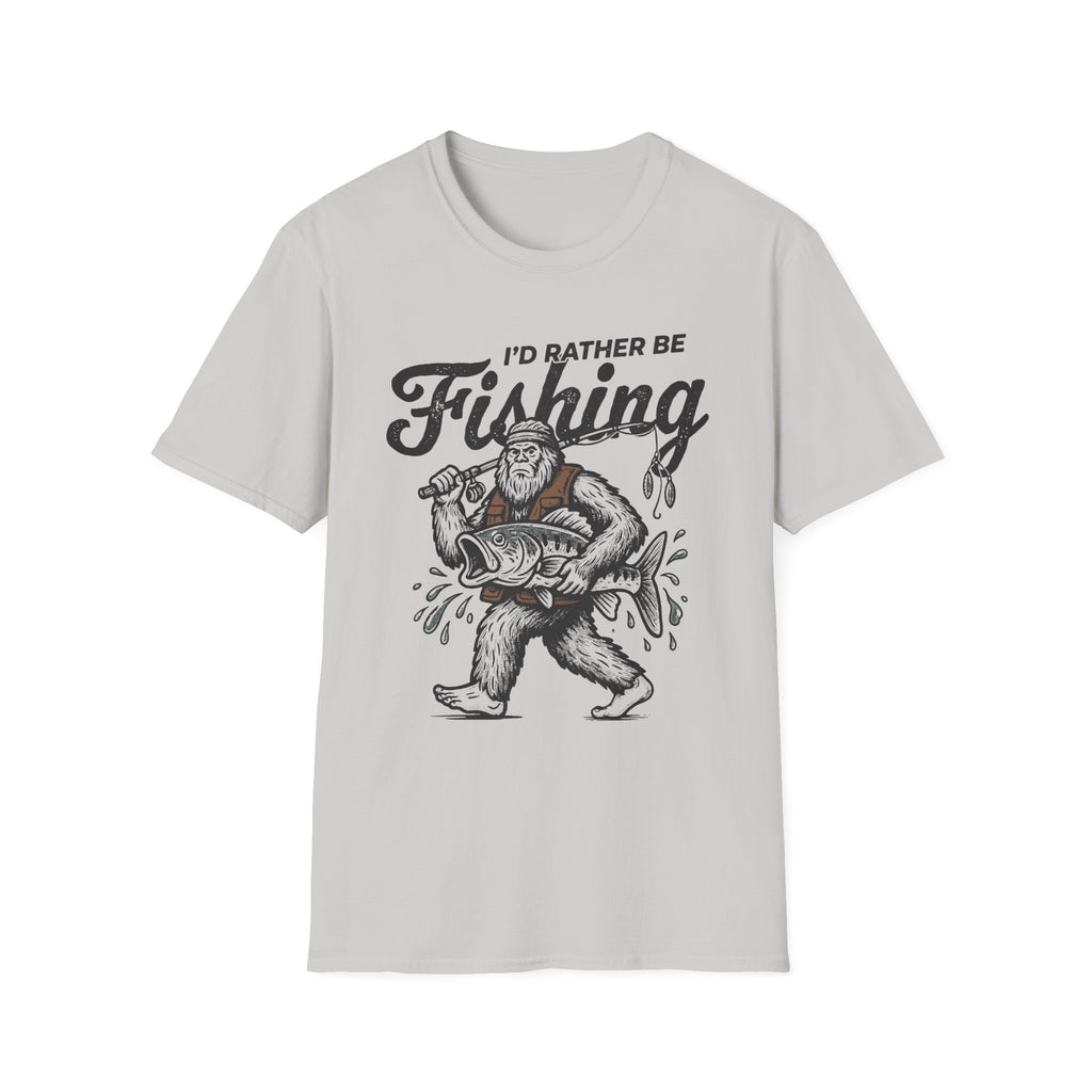 I'd Rather Be Fishing Bigfoot T-Shirt