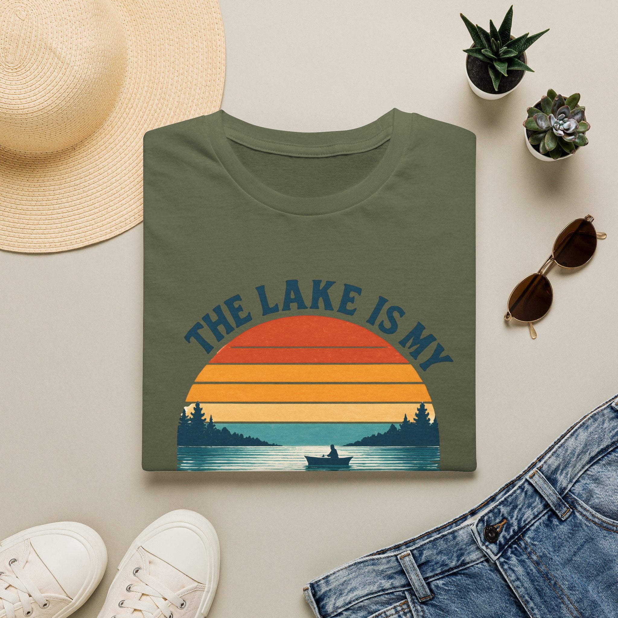 Lake Sunset Happy Place T-Shirt