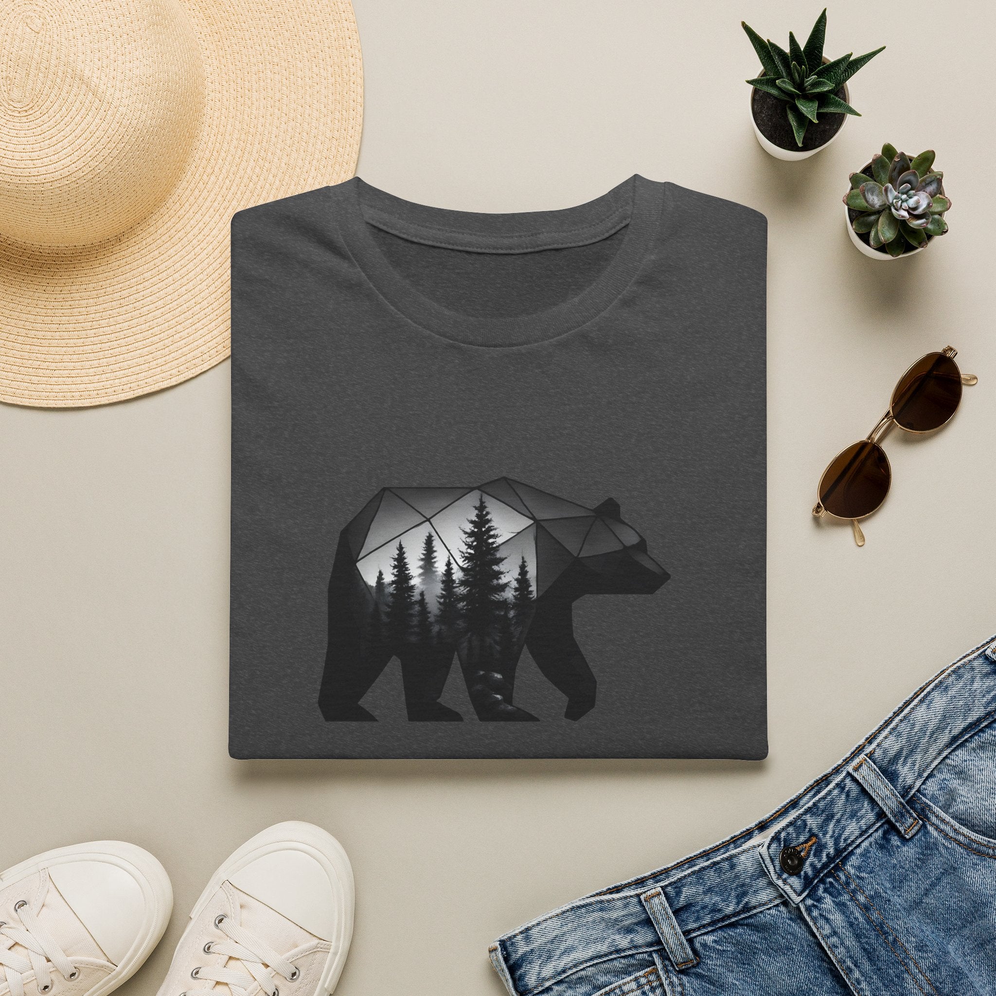 Geometric bear forest T-Shirt