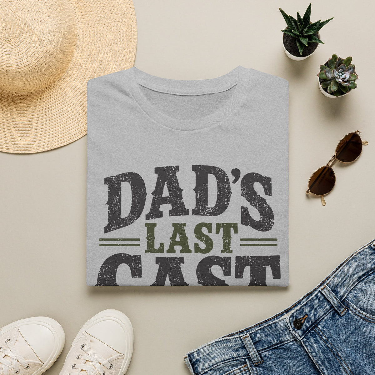 Dad's Last Cast Fishing T-Shirt