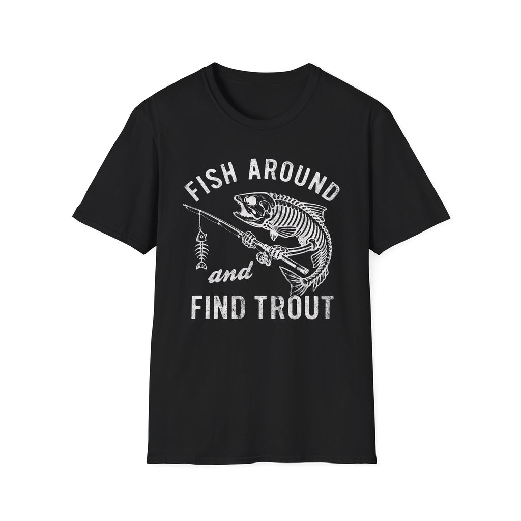 Skeleton Trout Fishing T-Shirt
