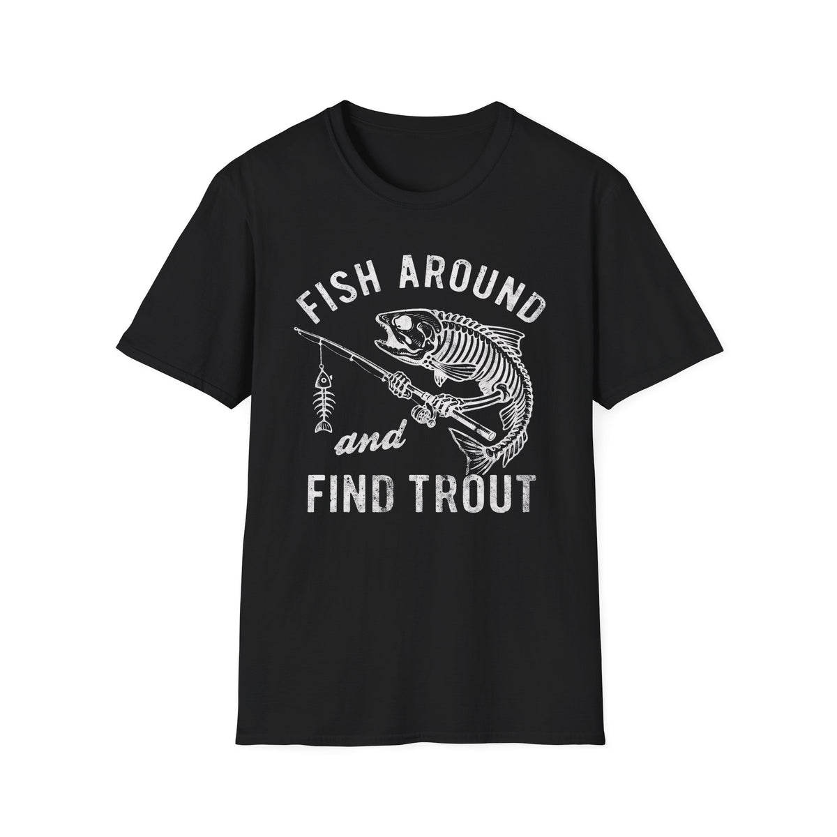 Skeleton Trout Fishing T-Shirt