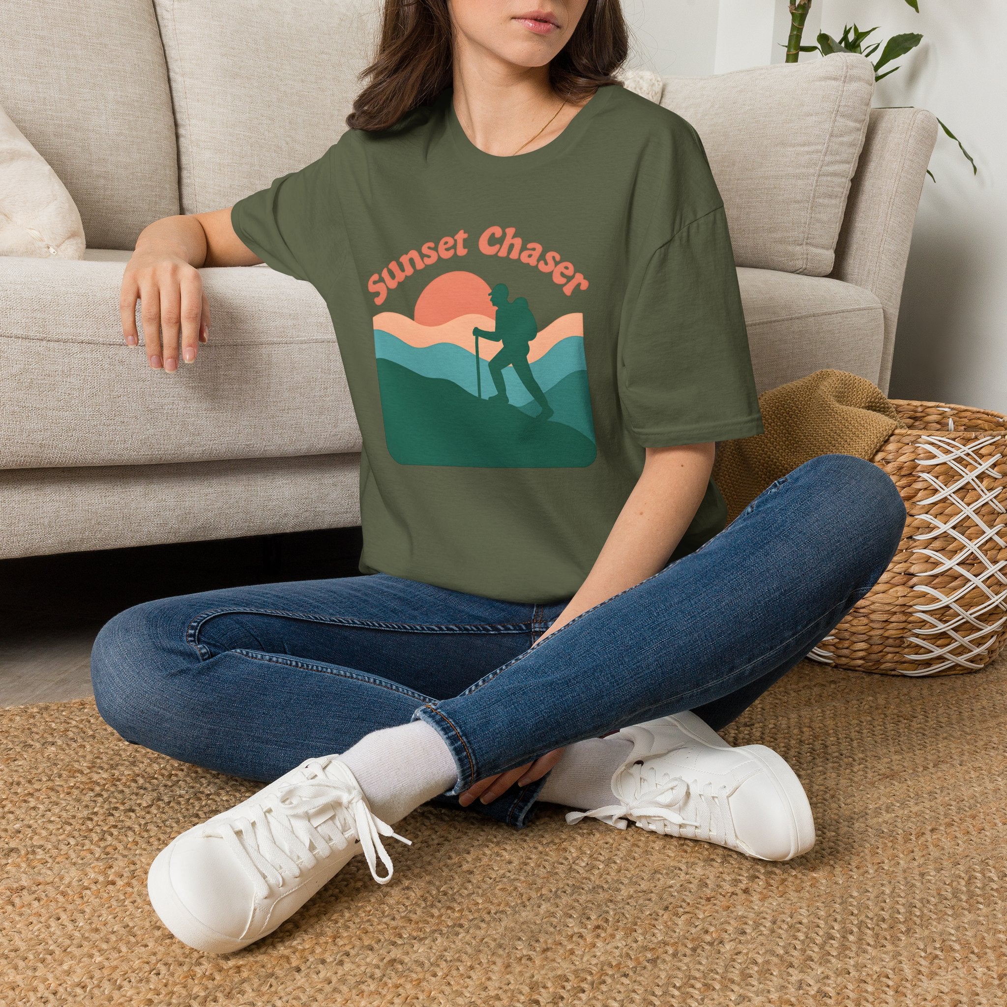 Hiker on Sunset Trail T-Shirt