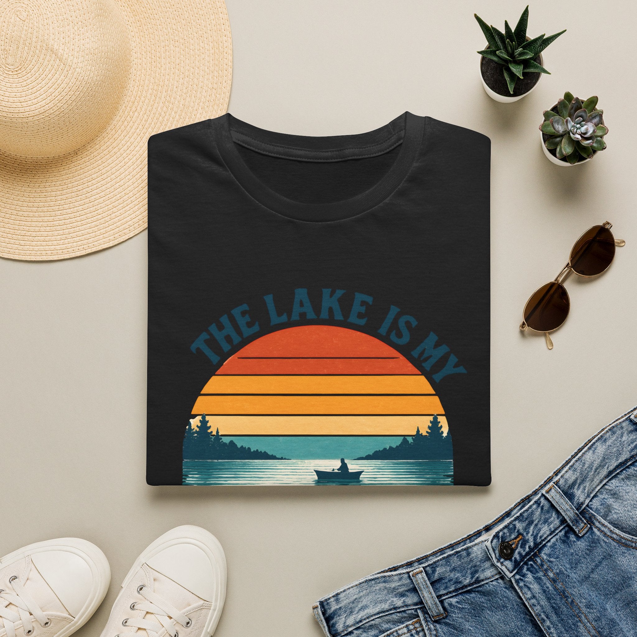 Lake Sunset Happy Place T-Shirt