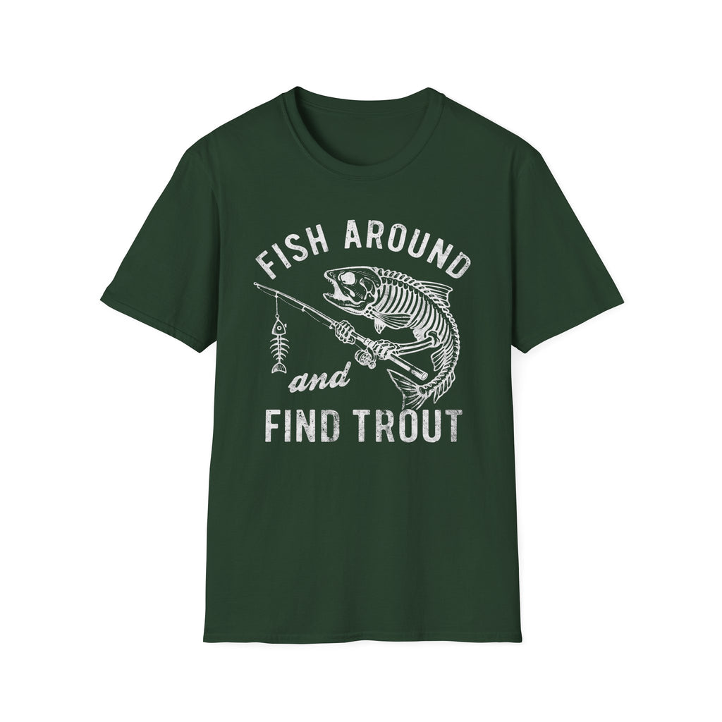 Skeleton Trout Fishing T-Shirt