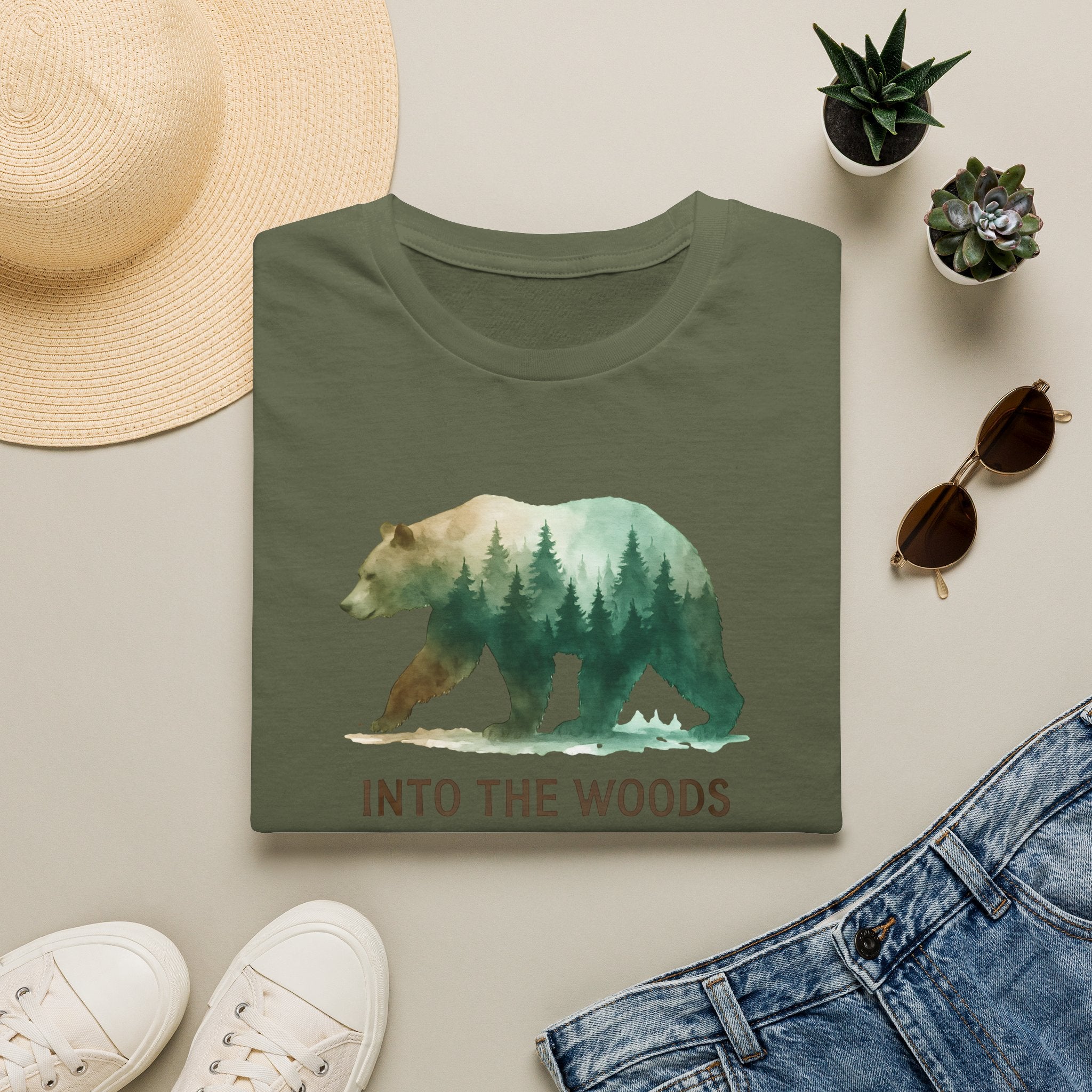 Forest Bear Silhouette T-Shirt