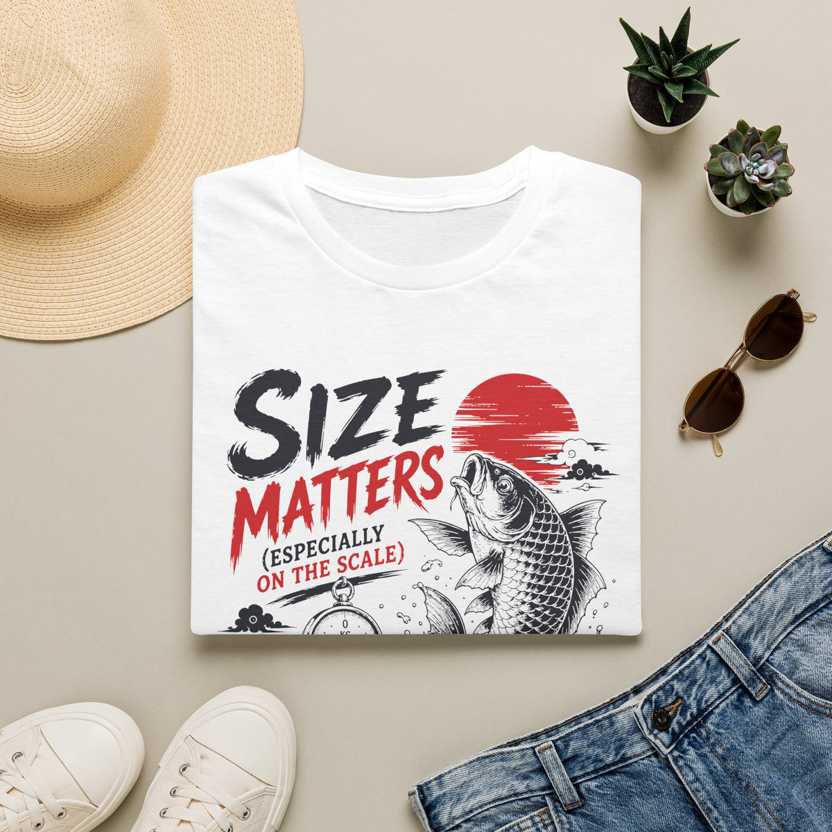 Size Matters Japanese Style Fish T-Shirt