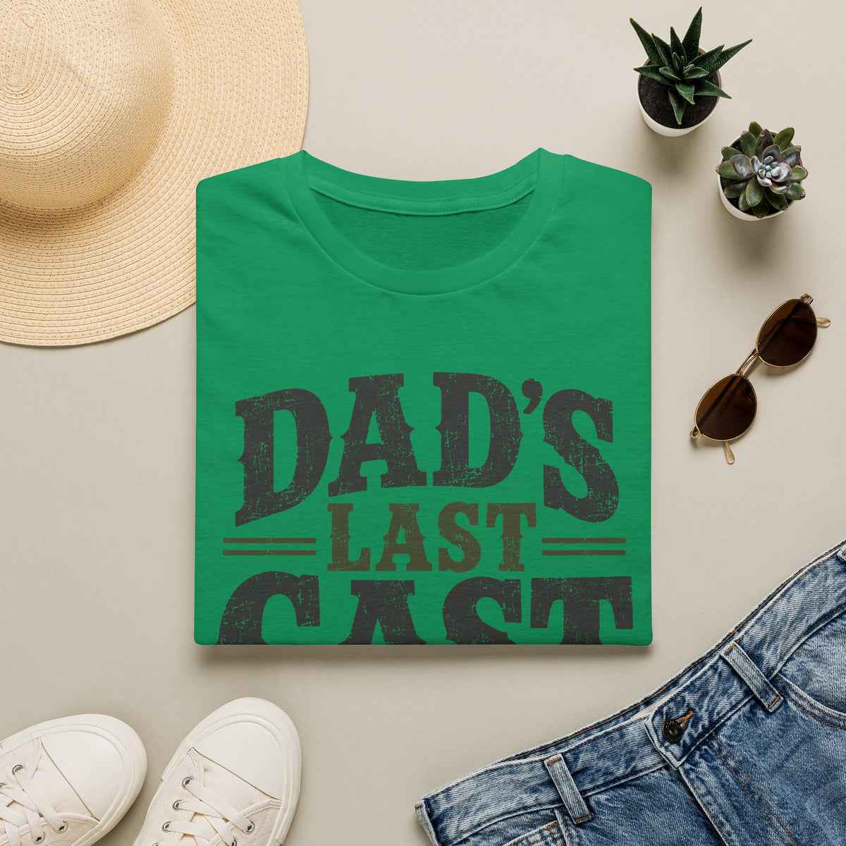 Dad's Last Cast Fishing T-Shirt