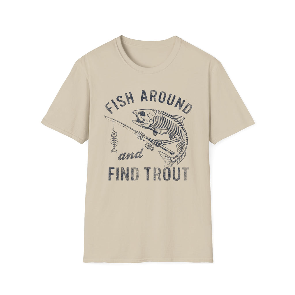 Skeleton Trout Fishing T-Shirt