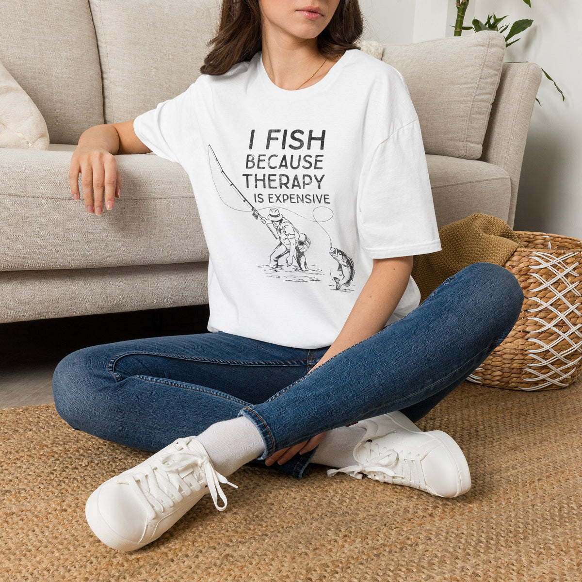 I Fish Because Therapy Is Expensive T-Shirt