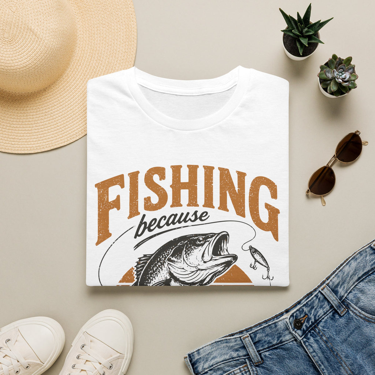 Fishing Because Murder Is Wrong T-Shirt
