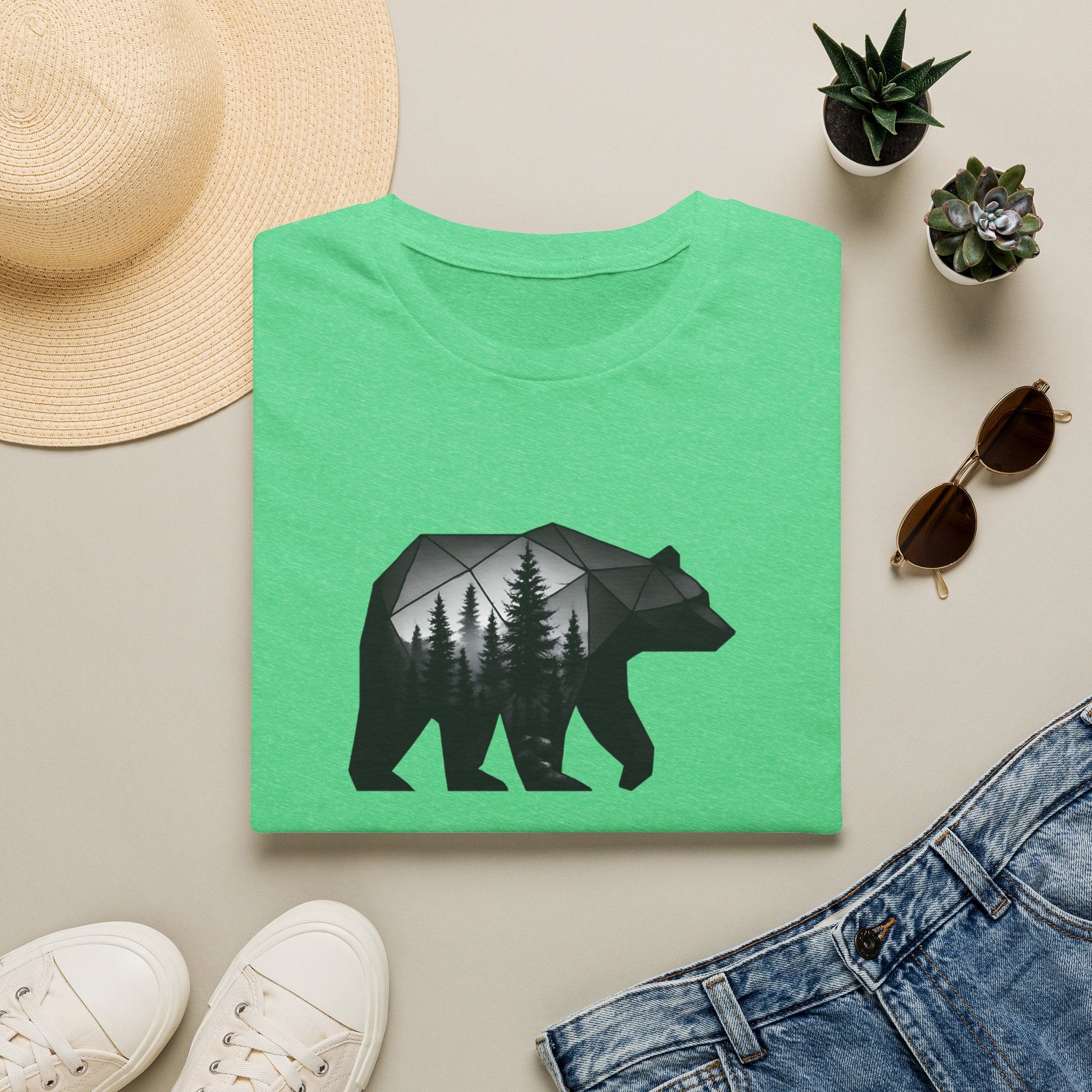 Geometric bear forest T-Shirt